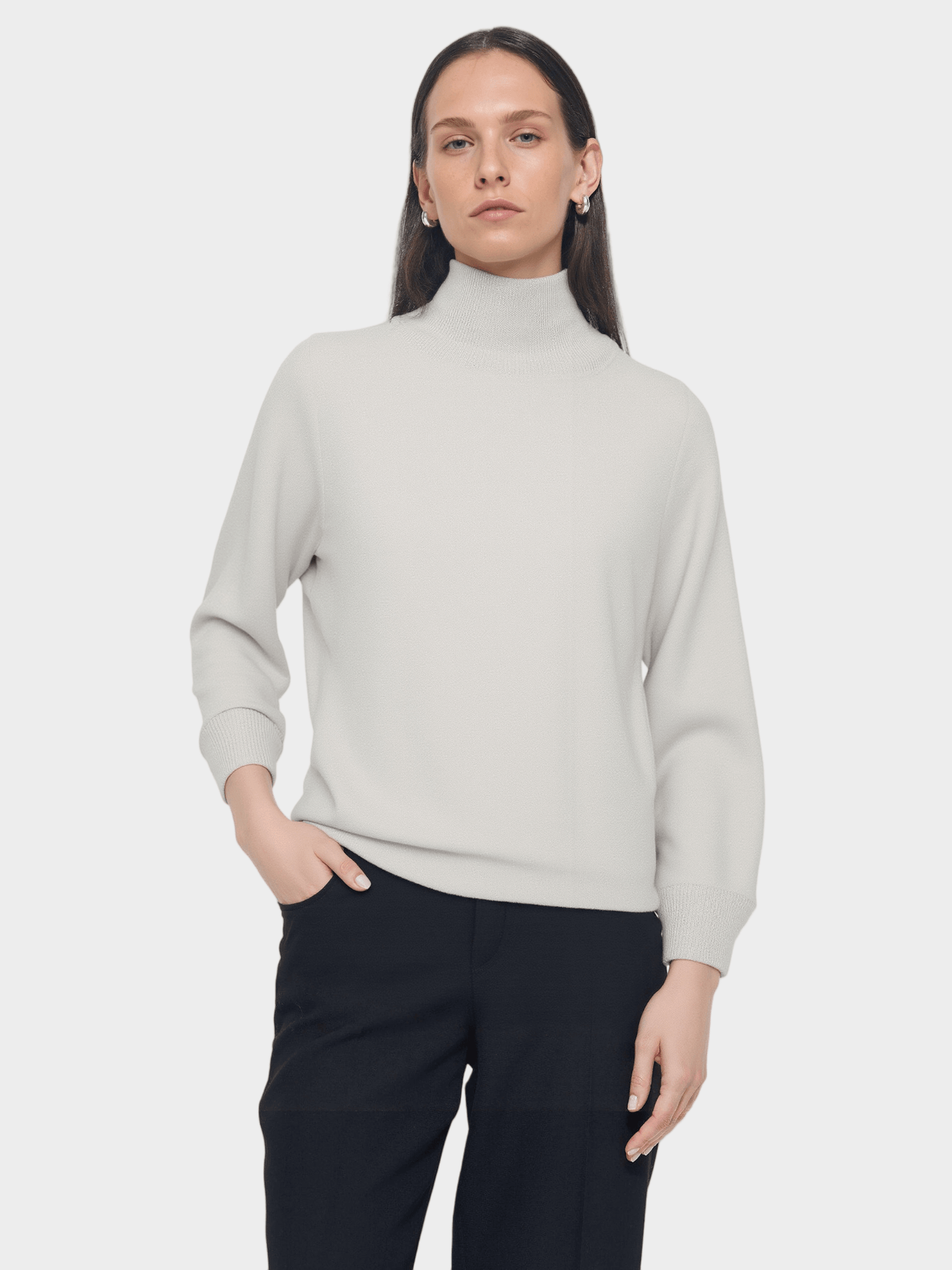 High Neck Sweater Casual Knit