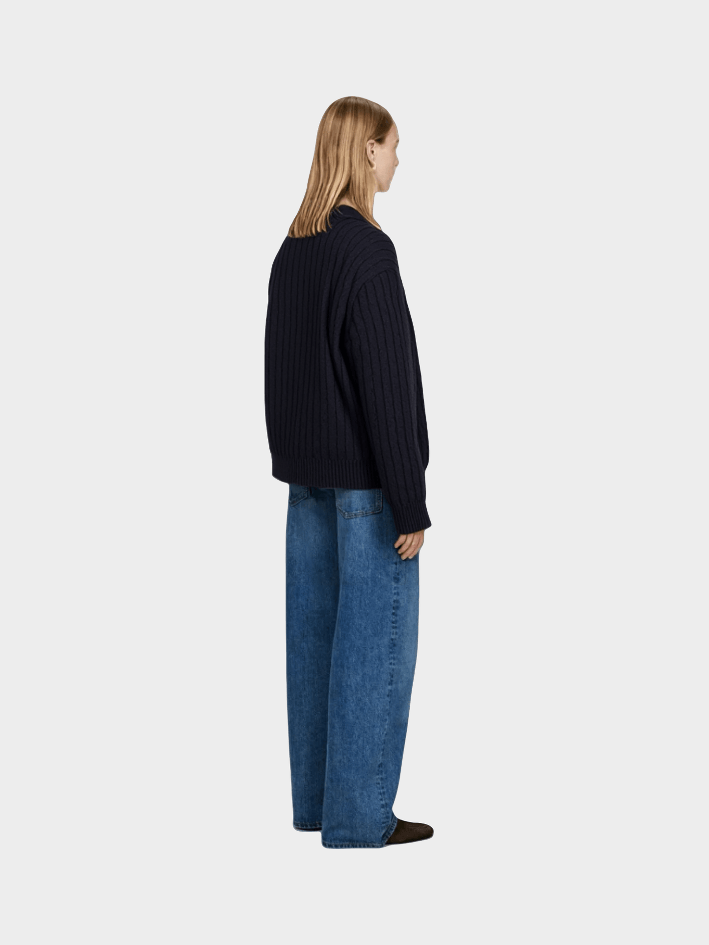 Cable Knit Zip-Up Cardigan