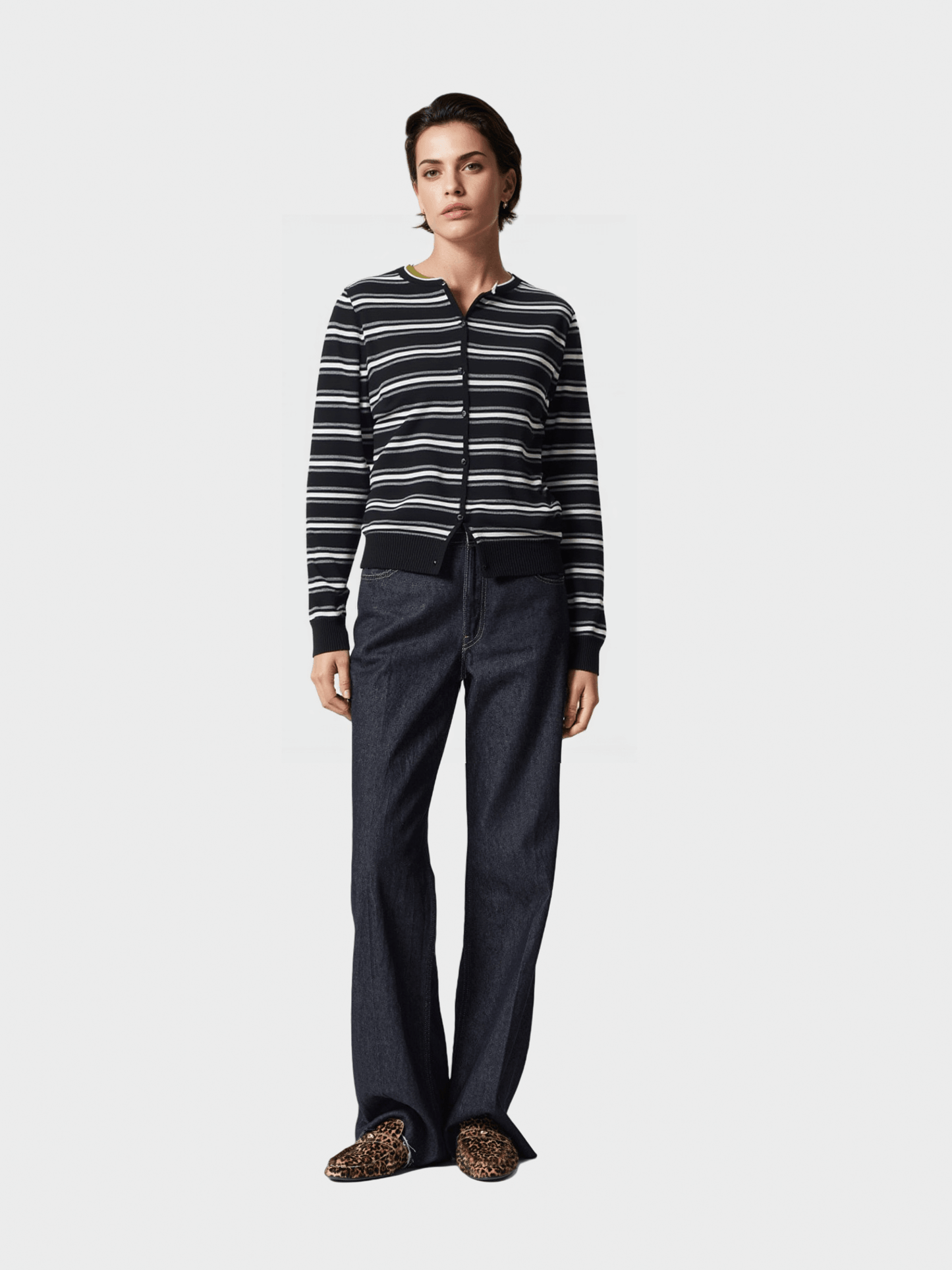 Breton Striped Knit Cardigan