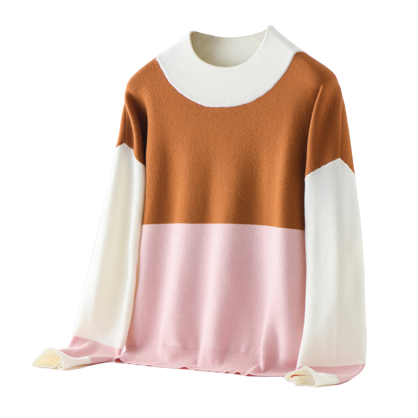 Lightweight Color Block Knitted Sweater