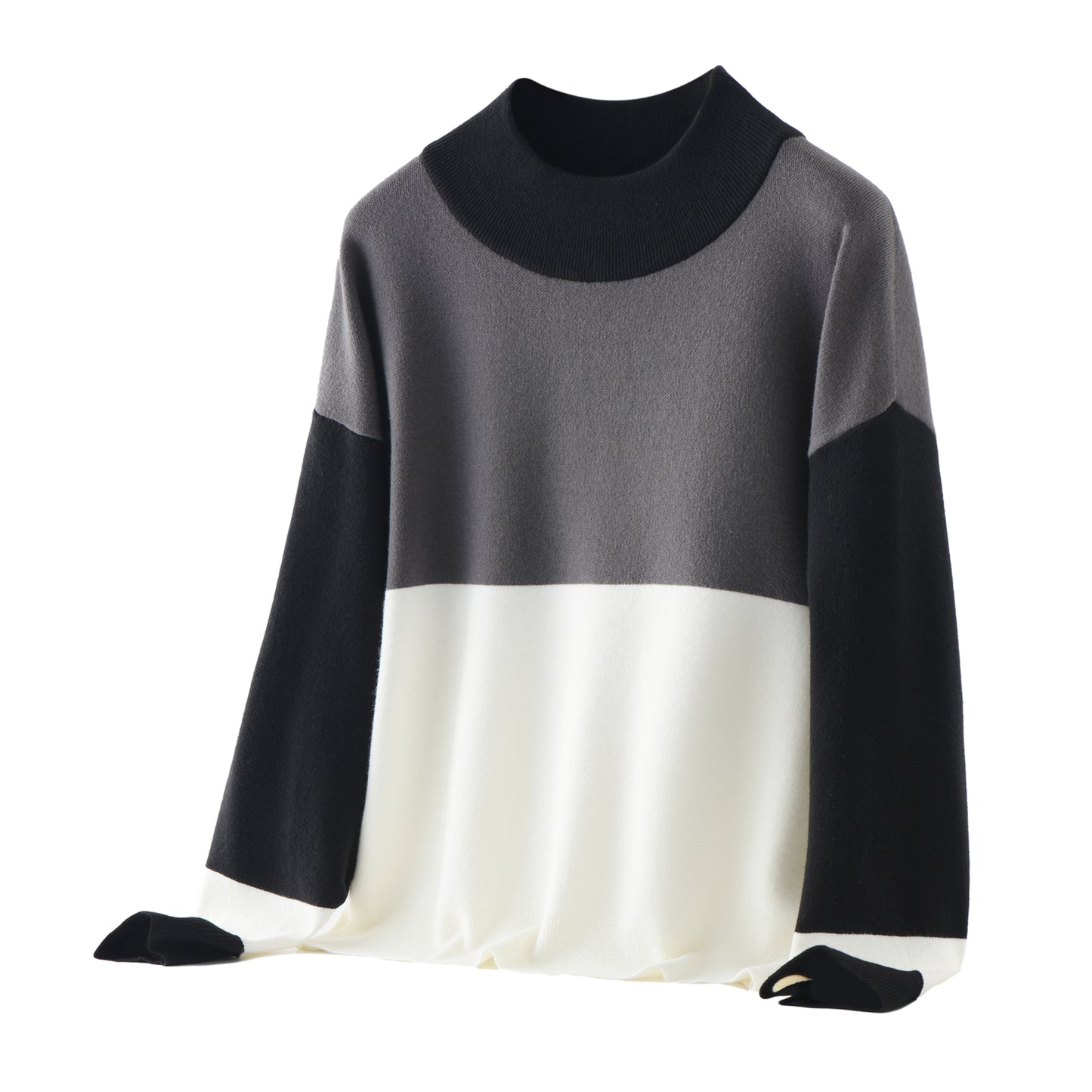 Lightweight Color Block Knitted Sweater