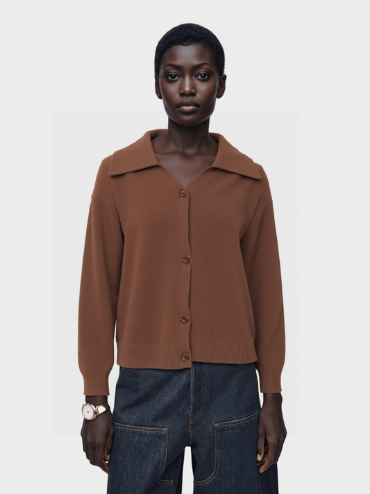 Button-Up Lapel cardigan